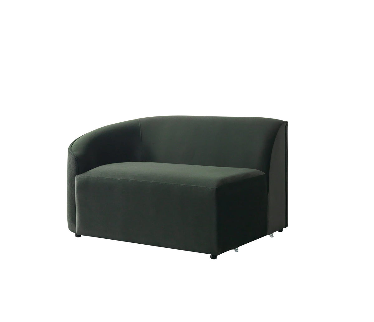 Cloe Green Velvet Curved 134" RAF Sectional from Nova Furniture - Luna Furniture