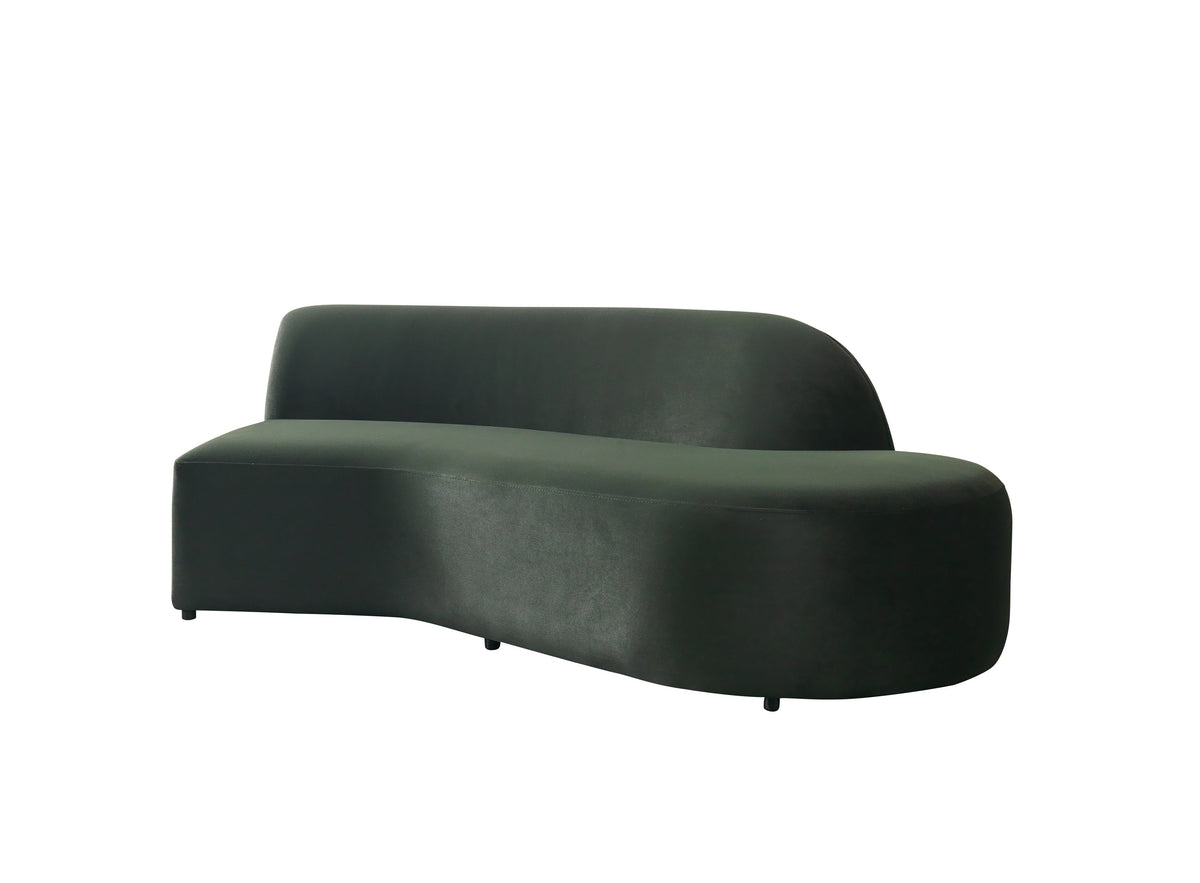 Cloe Green Velvet Curved 134" RAF Sectional from Nova Furniture - Luna Furniture