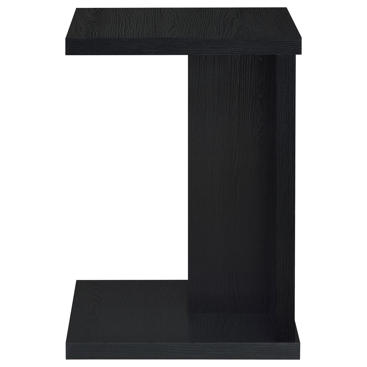 Clower Black Engineered Wood C-Shaped Sofa Side Table from Coaster - Luna Furniture