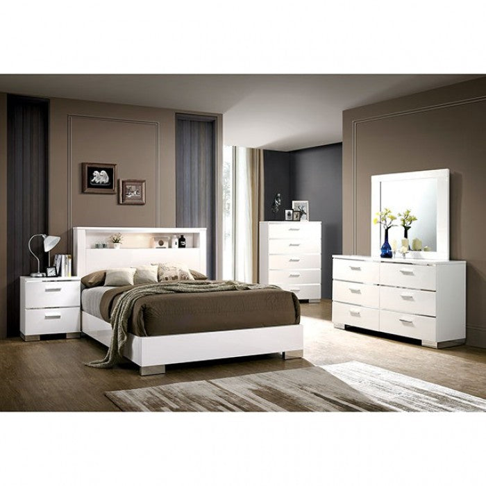 Carlie White Cal.King - Contact us Bed from Furniture of America - Luna Furniture