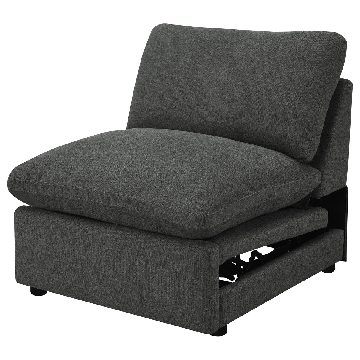Collins Modular Power Armless Recliner Dark Grey from Coaster - Luna Furniture