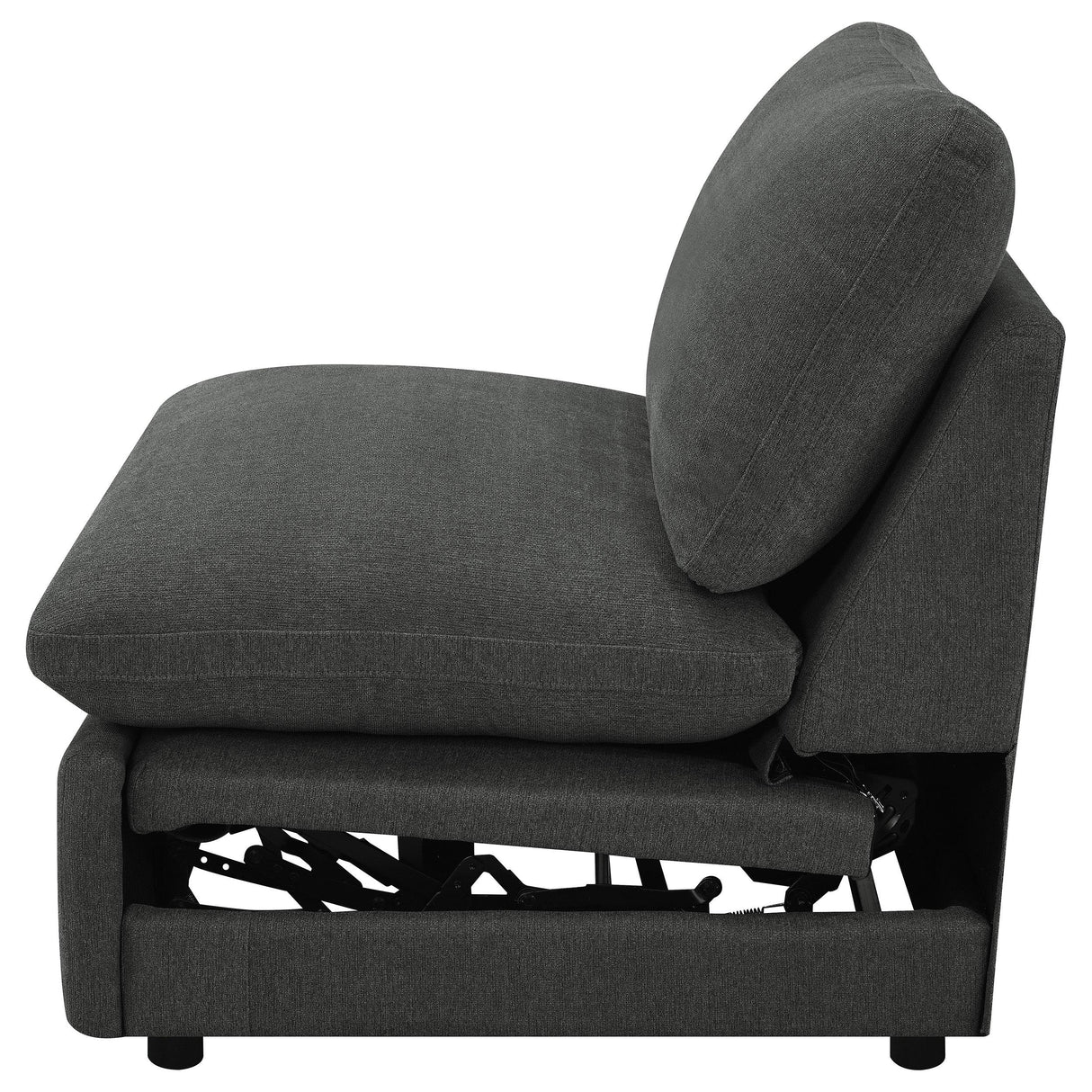 Collins Modular Power Armless Recliner Dark Grey from Coaster - Luna Furniture