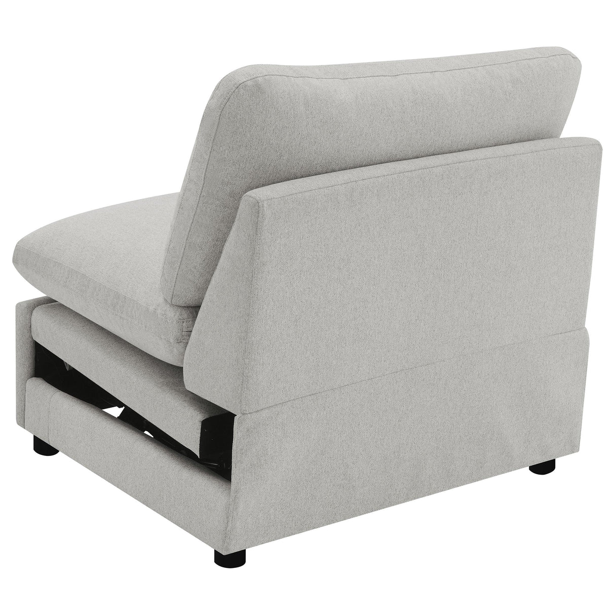 Collins Upholstered Armless Power Recliner Grey from Coaster - Luna Furniture