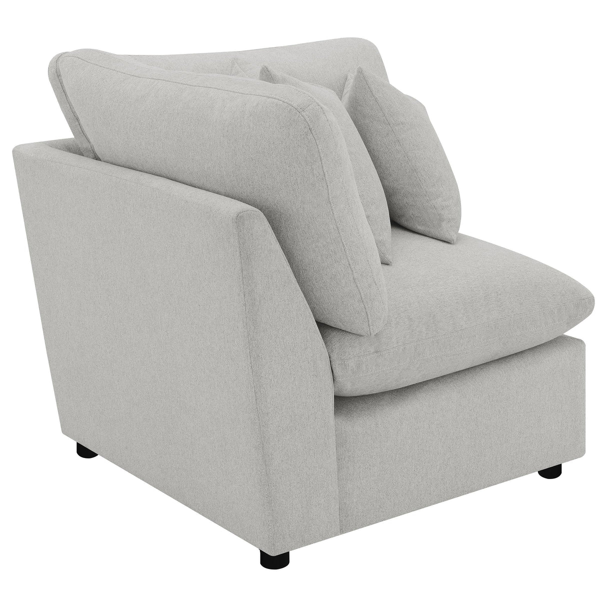 Collins Grey Upholstered Corner Chair from Coaster - Luna Furniture