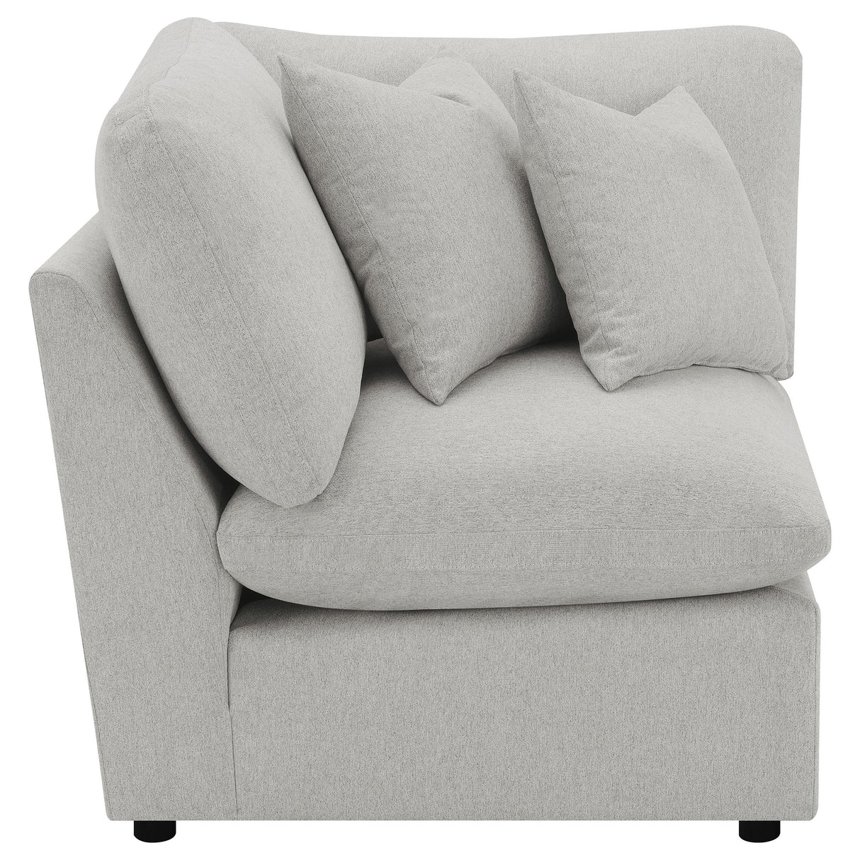 Collins Grey Upholstered Corner Chair from Coaster - Luna Furniture