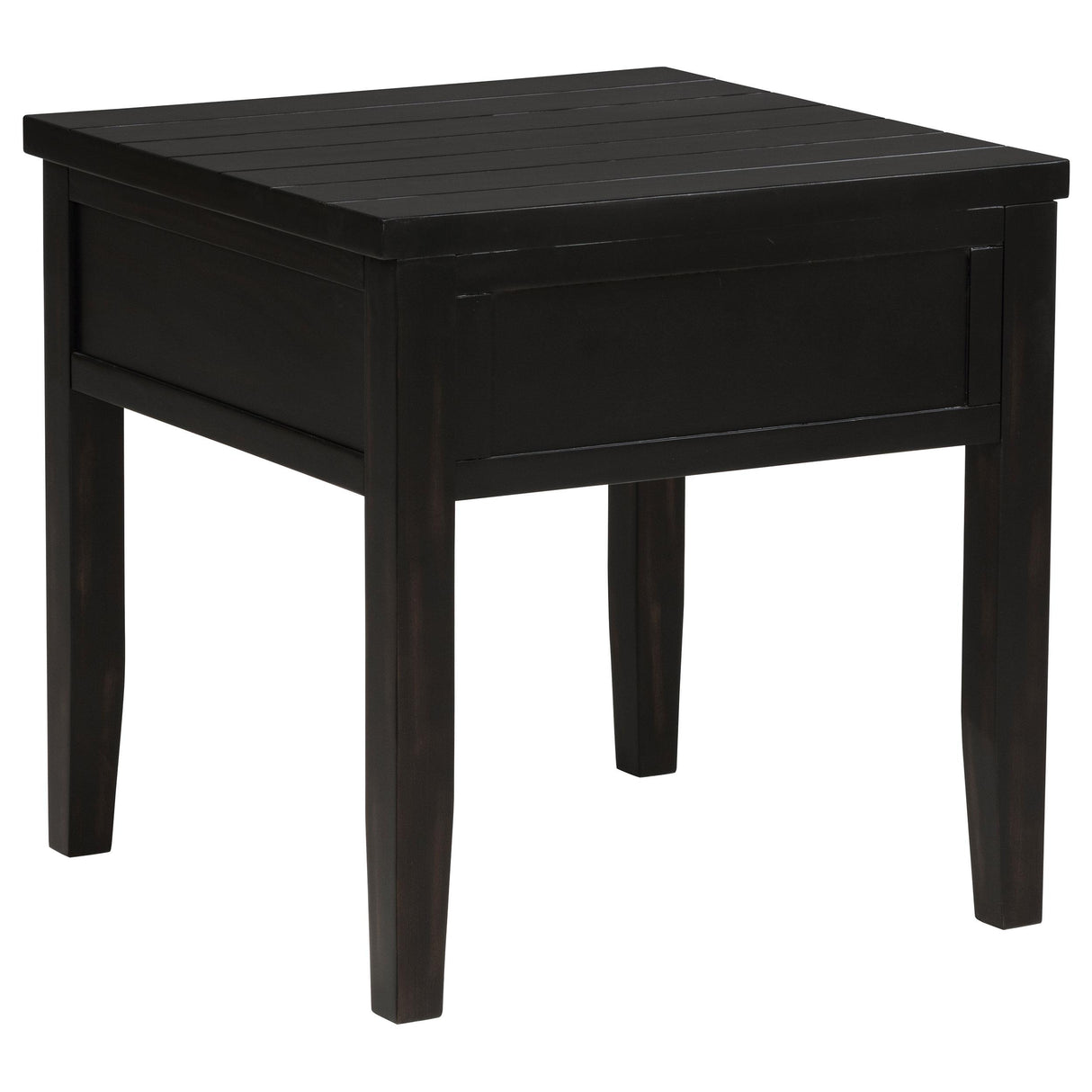 Concord Distressed Java 1-Drawer Square End Table from Coaster - Luna Furniture