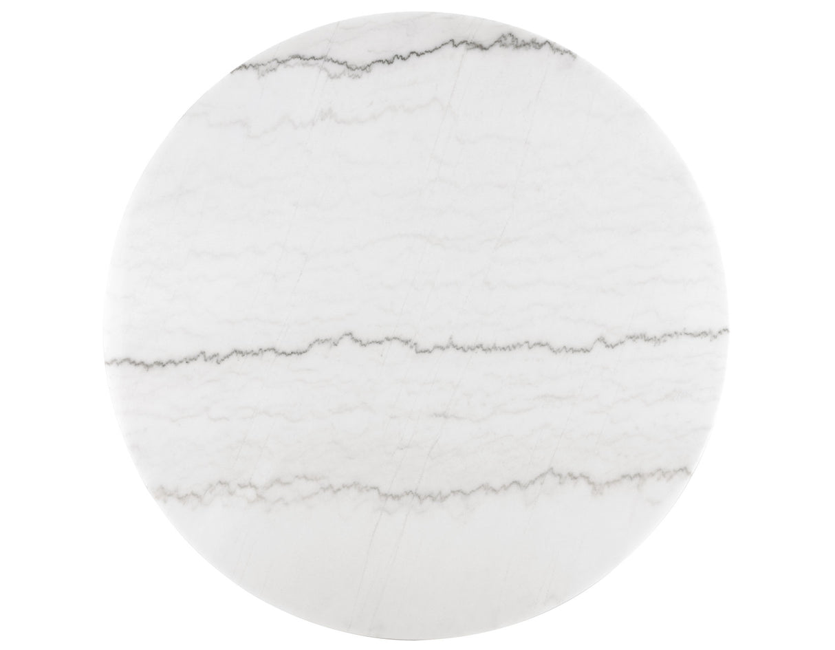 Conrad Black/White Round Marble Top Dining Room Set from Steve Silver - Luna Furniture