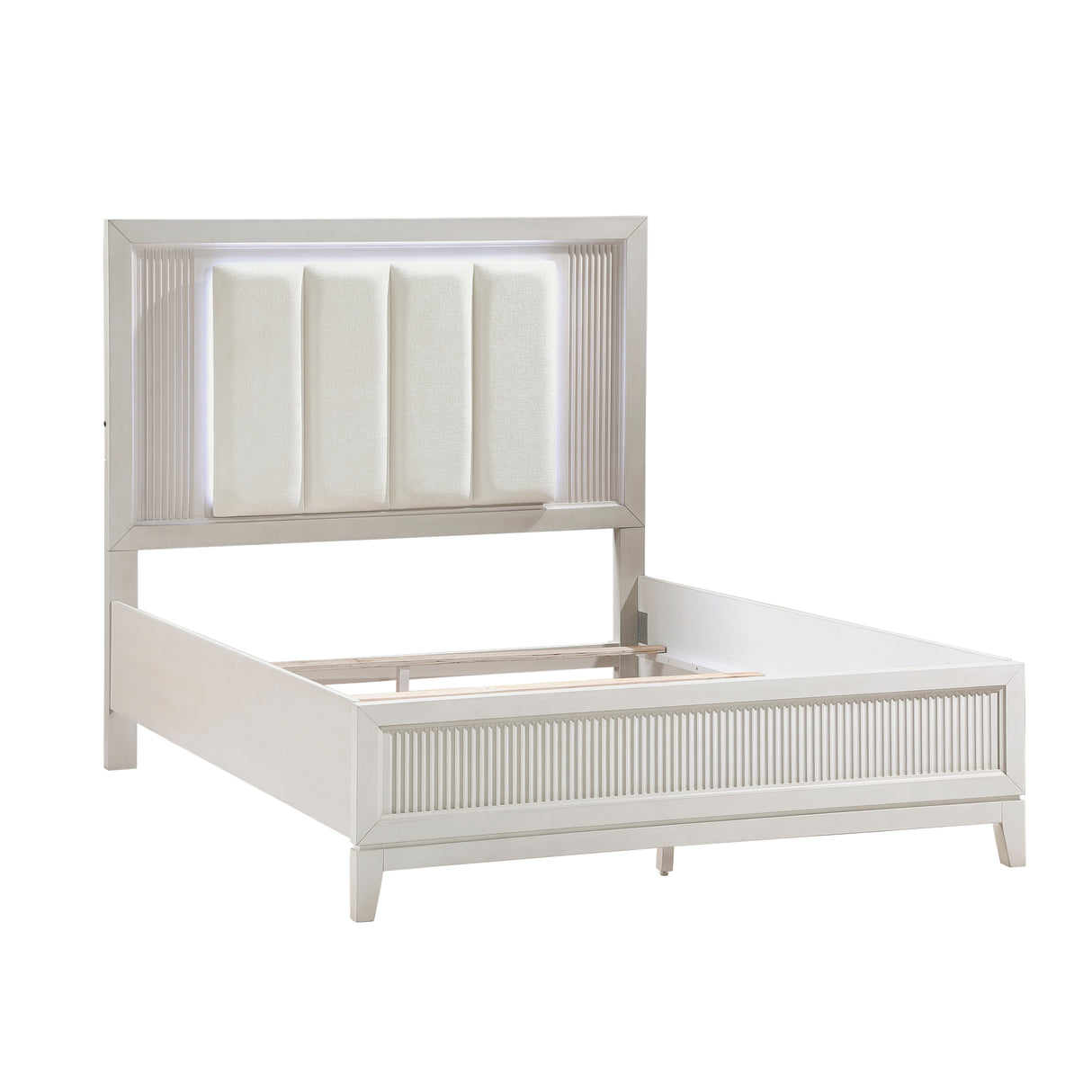 Cornwall Antique White 5-Piece Bedroom Set (Queen Bed, Nightstand, Dresser, Mirror, Chest) from Homelegance - Luna Furniture