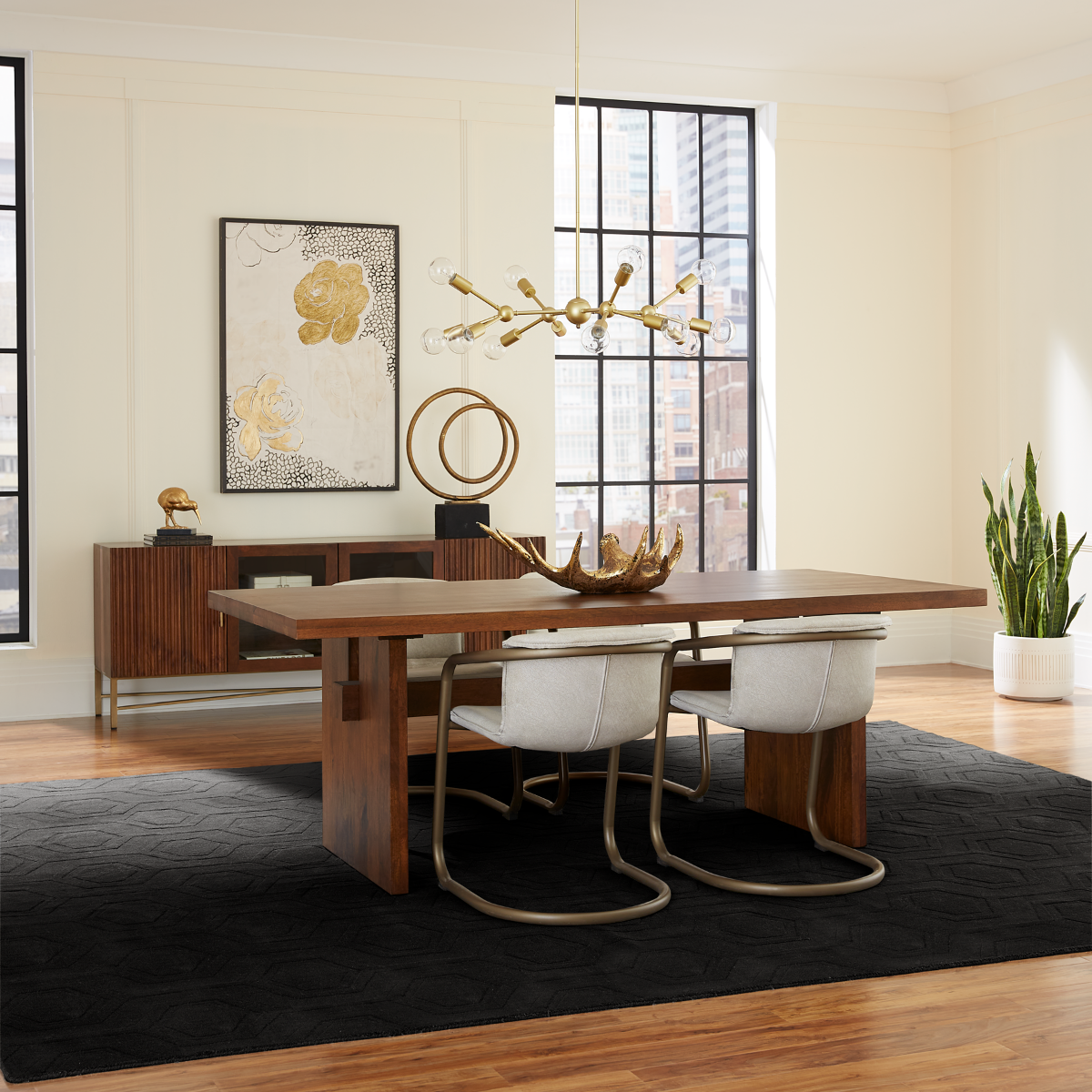Cosmopolitan 82" Dining Table in Honey Brown from Home Trends & Design - Luna Furniture