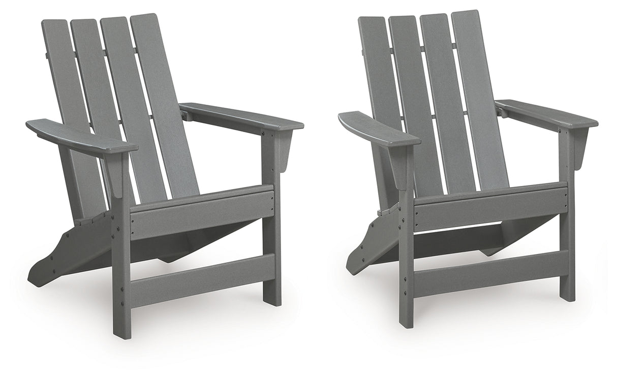 Cove Beach 2 Adirondack Chairs in Gray from Ashley - Luna Furniture