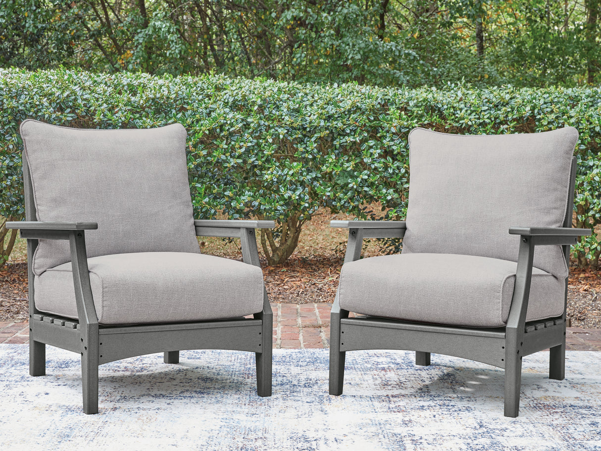 Cove Beach Gray Outdoor Lounge Chair with Cushion from Ashley - Luna Furniture