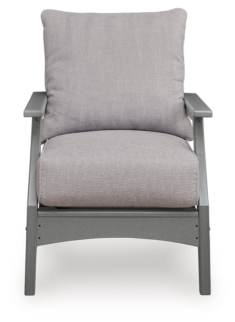 Cove Beach Gray Outdoor Lounge Chair with Cushion from Ashley - Luna Furniture