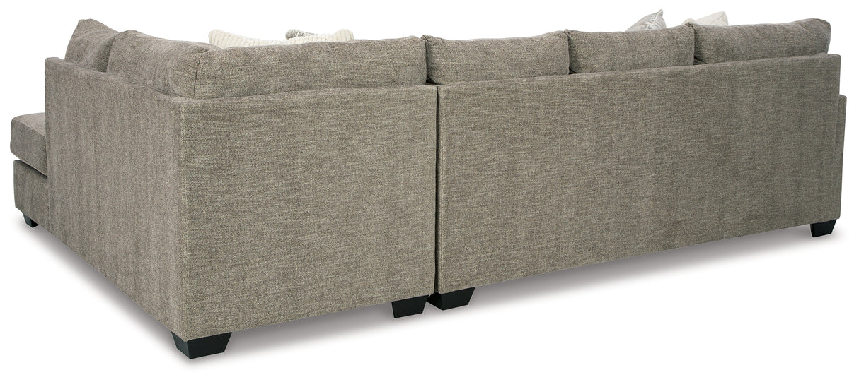 Creswell Stone 2-Piece Sectional with Ottoman from Ashley - Luna Furniture