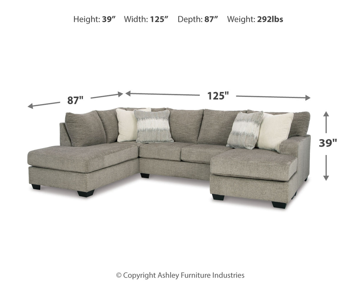 Creswell Stone 2-Piece Sectional with Ottoman from Ashley - Luna Furniture