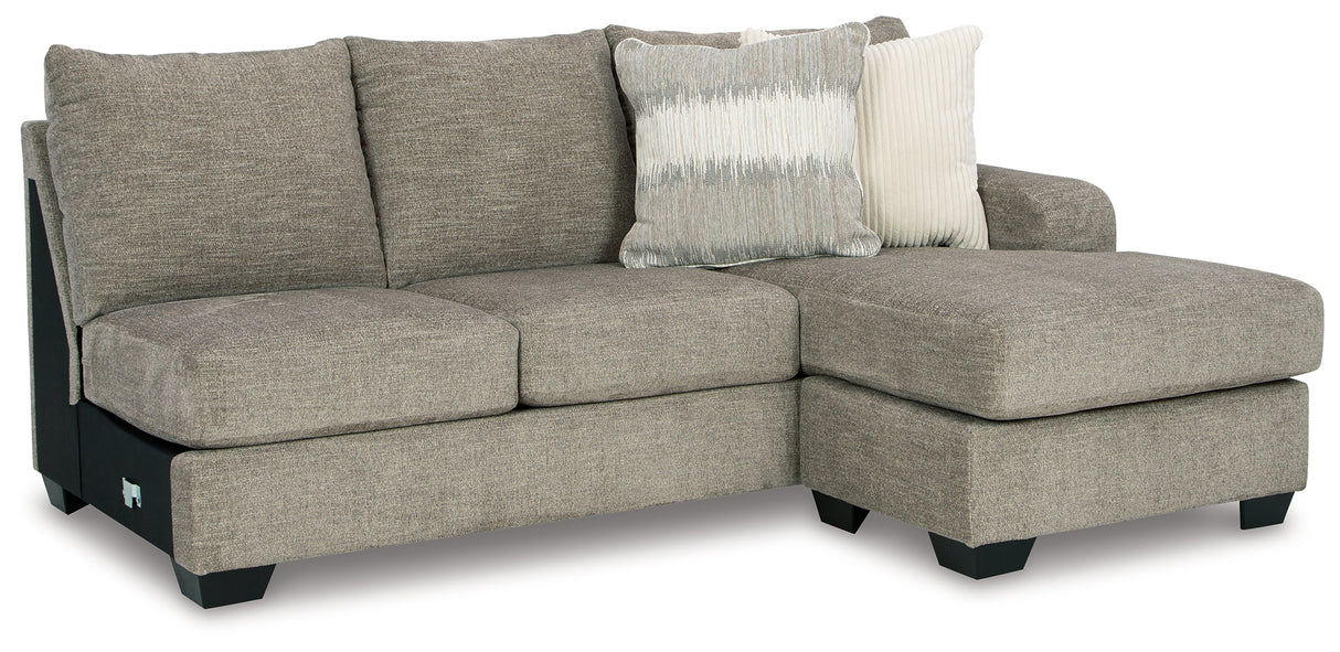 Creswell Stone 2-Piece Sectional with Ottoman from Ashley - Luna Furniture