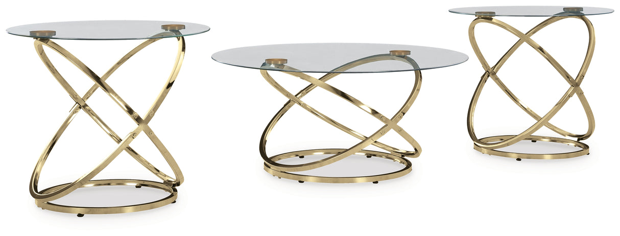 Crimonti Champagne Table from Ashley - Luna Furniture