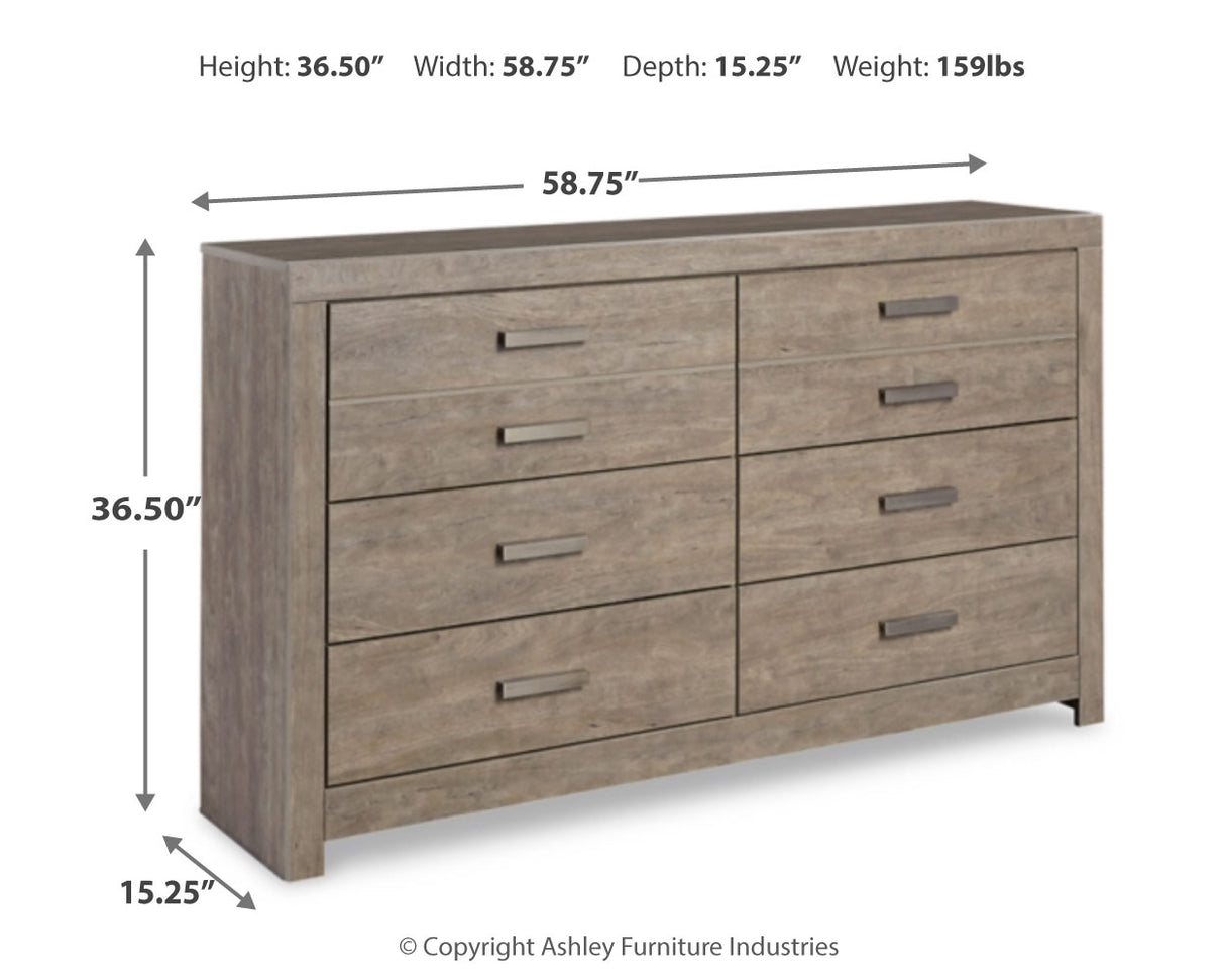 Culverbach Full Panel Bed with Dresser in Gray from Ashley - Luna Furniture