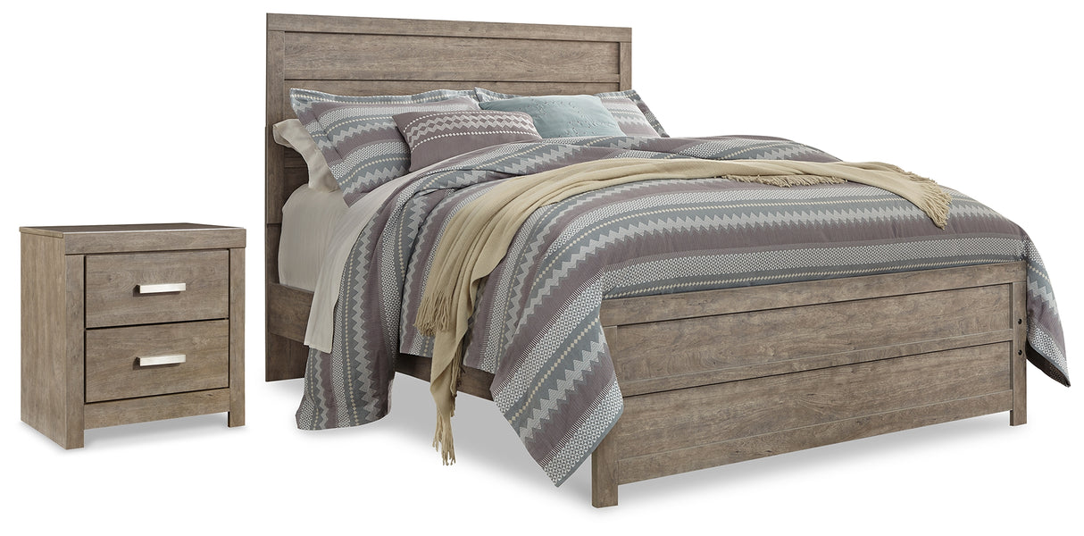Culverbach Queen Panel Bed with Nightstand in Gray from Ashley - Luna Furniture