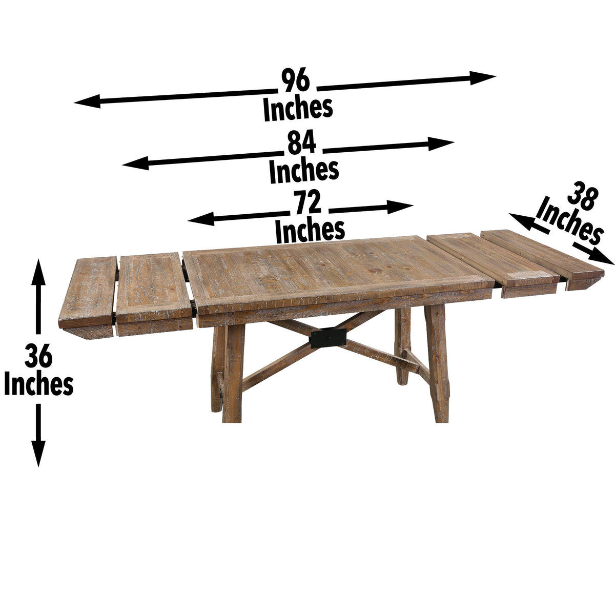 Riverdale Driftwood 96" Extendable Counter Height Table from Steve Silver - Luna Furniture