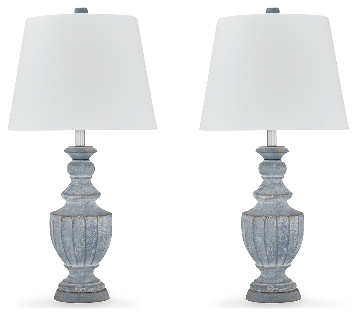 Cylerick 2-Piece Table Lamp Set in Antique Blue from Ashley Furniture - Luna Furniture