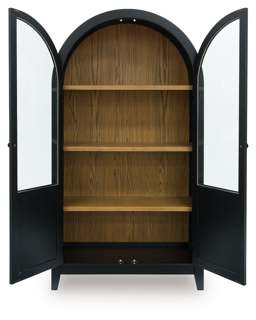 Dagandale Black/Natural Accent Cabinet from Ashley - Luna Furniture