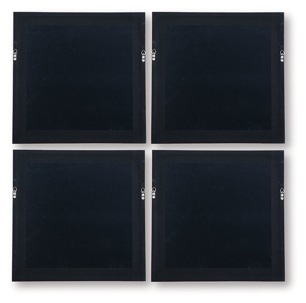 Dallbourne White/Gold Finish Wall Art (Set of 4) from Ashley - Luna Furniture