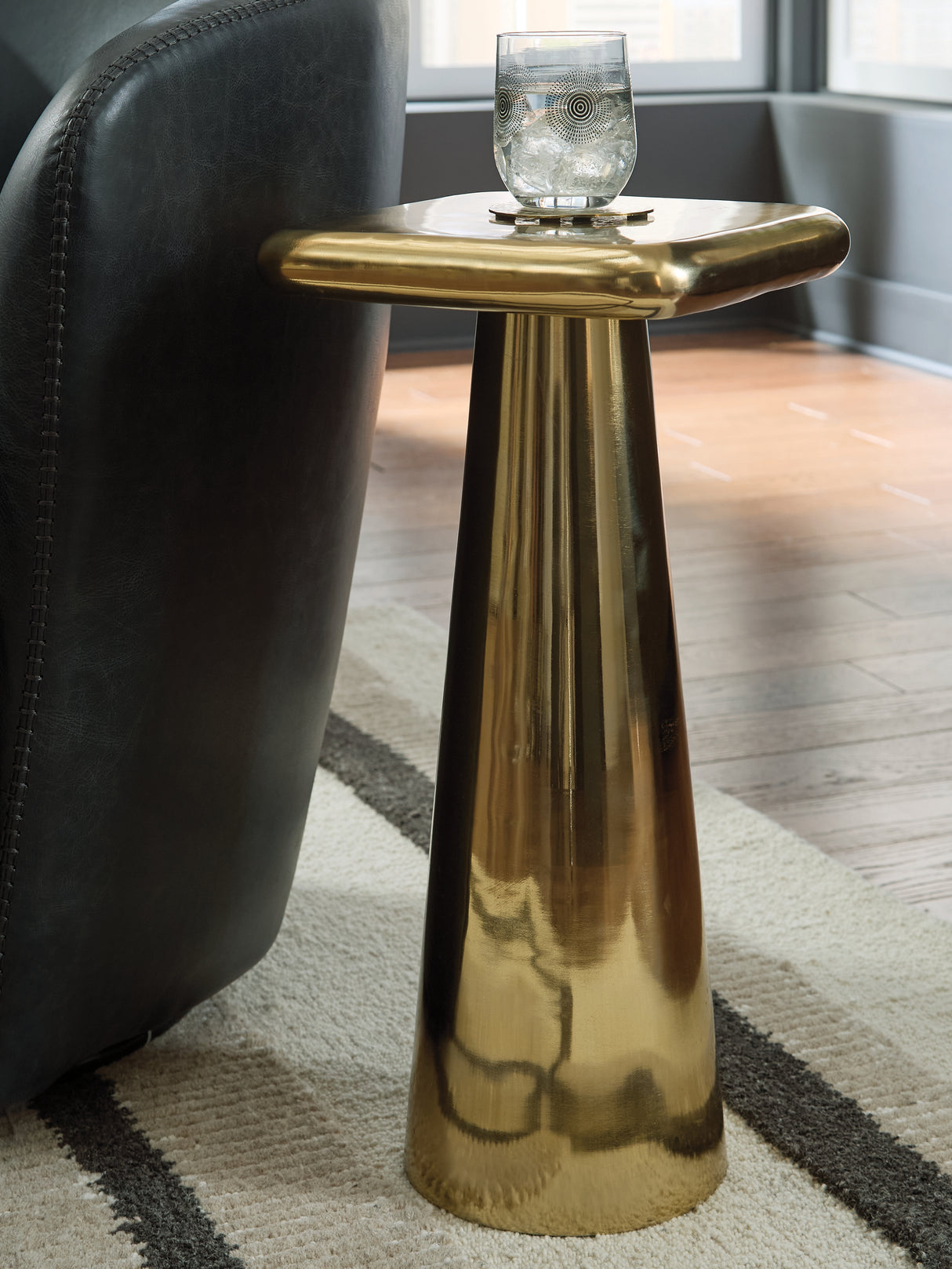Dallenburg Gold Finish Accent Table from Ashley - Luna Furniture