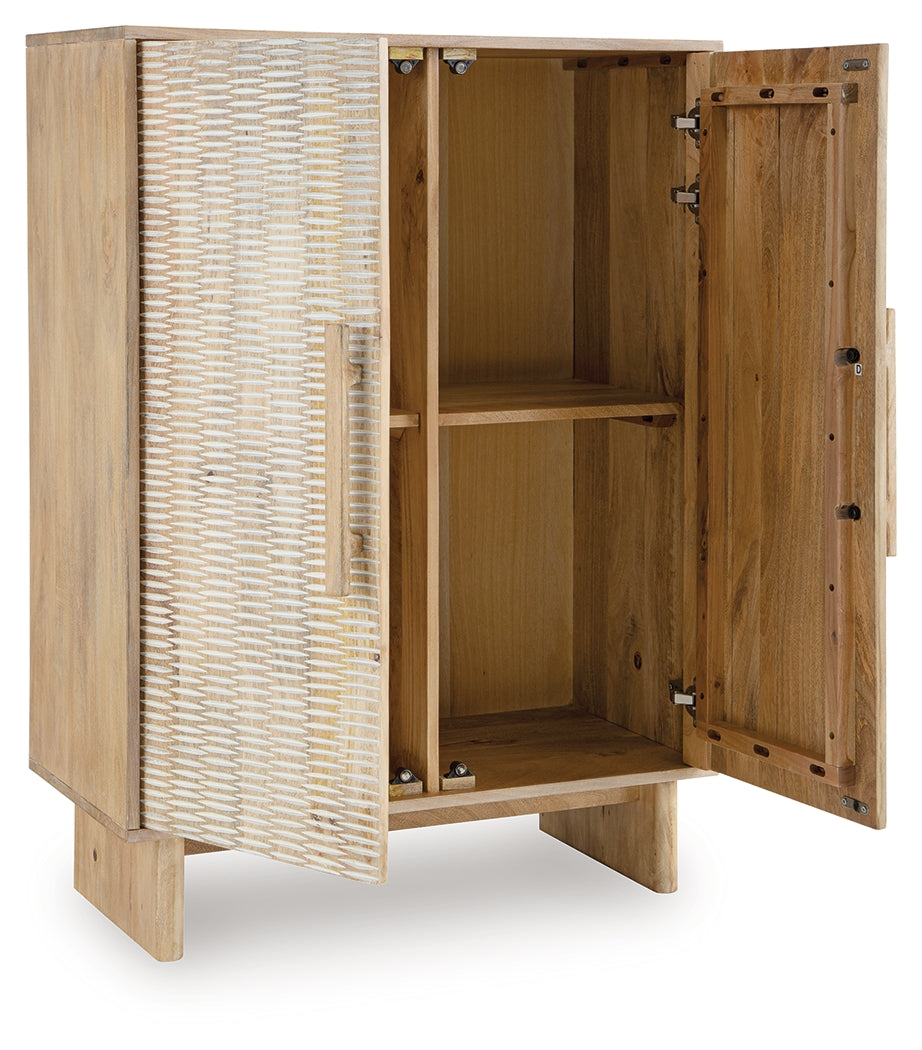 Dallinbury Natural/White Wash Accent Cabinet from Ashley - Luna Furniture