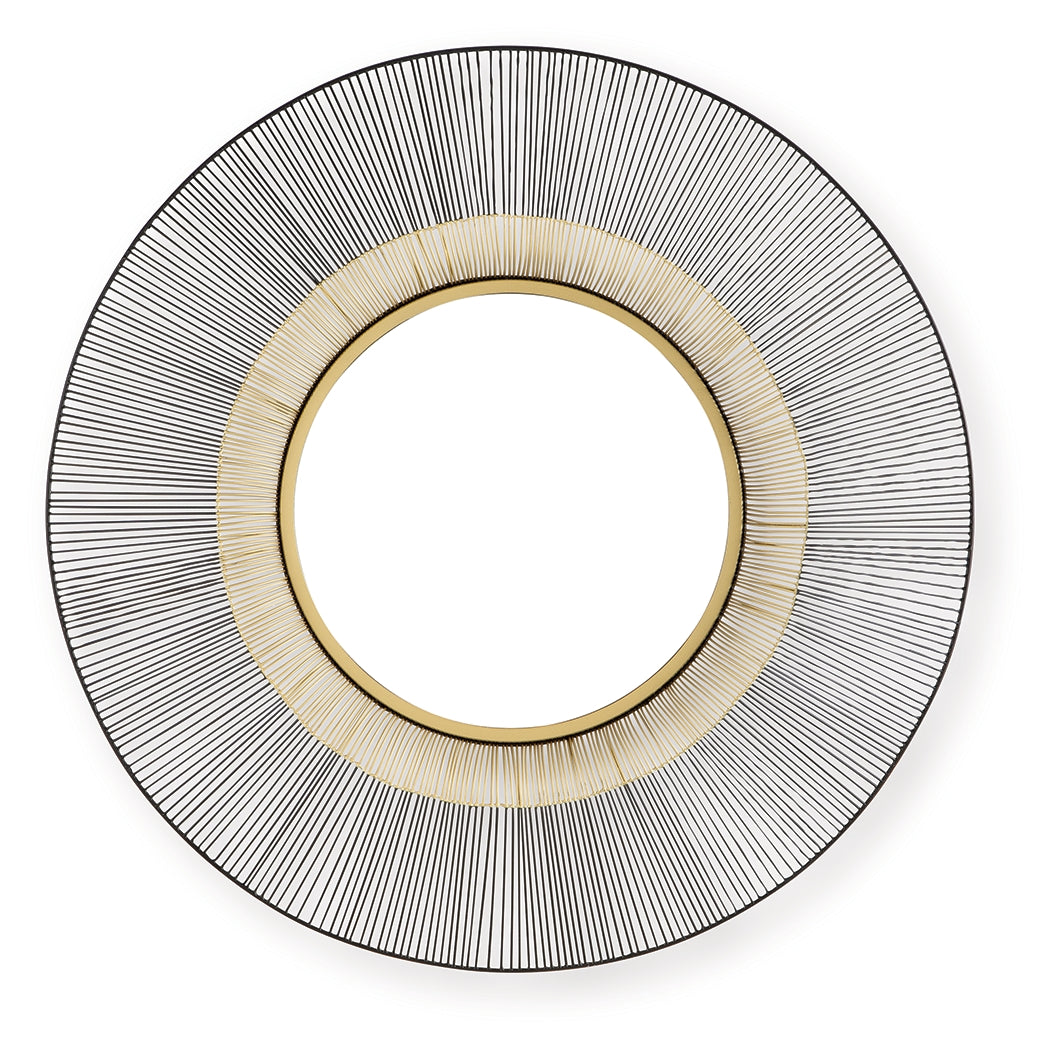 Dallmen Black/Gold Finish Accent Mirror from Ashley - Luna Furniture