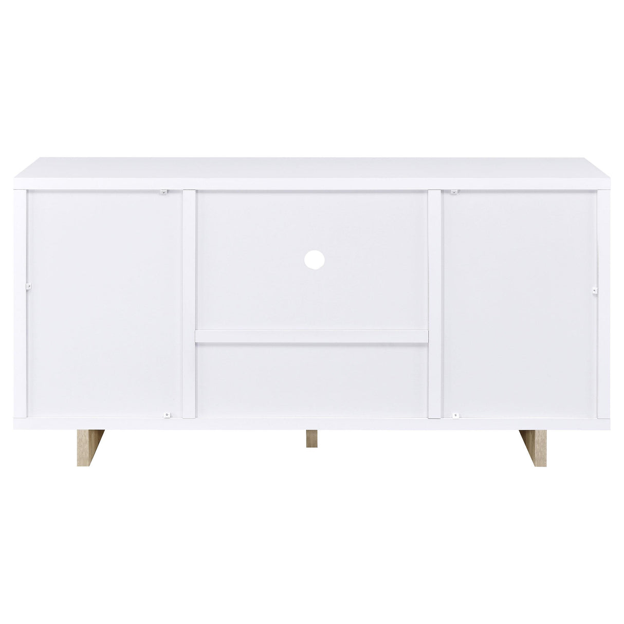Dalton White and Distressed Pine 2-Door Storage Credenza from Coaster - Luna Furniture