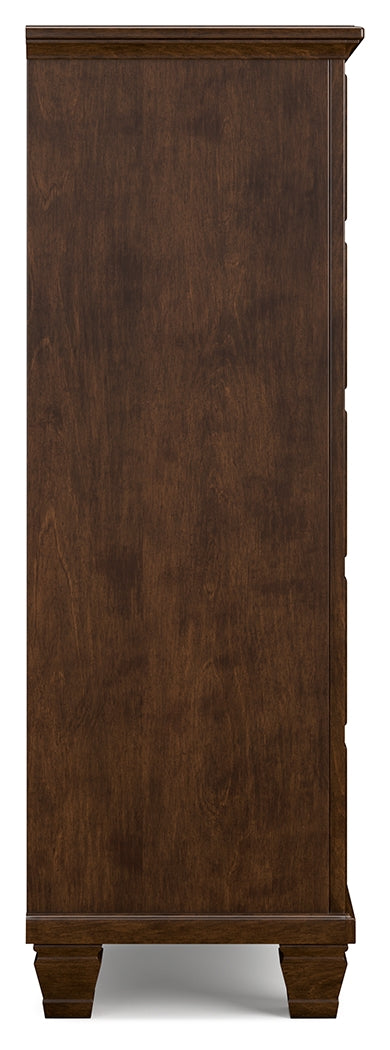 Danabrin California King Panel Storage Bed with Dresser and Chest in Brown from Ashley - Luna Furniture