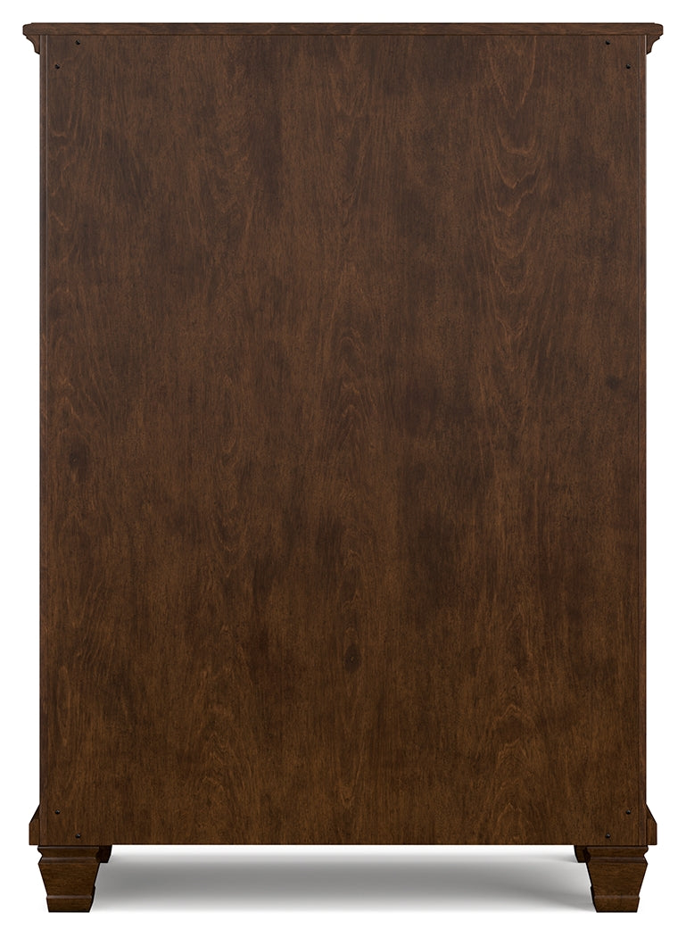 Danabrin California King Panel Storage Bed with Dresser and Chest in Brown from Ashley - Luna Furniture