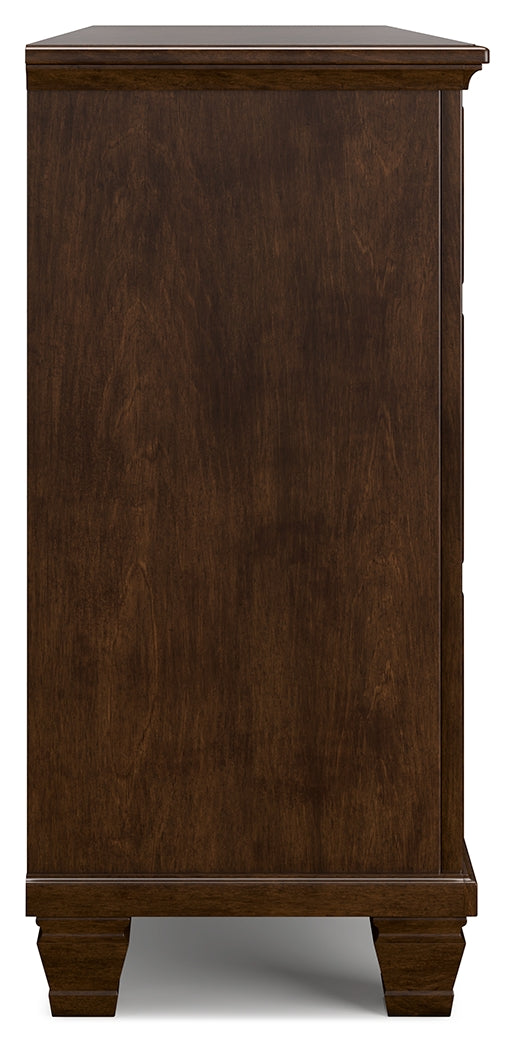 Danabrin California King Panel Storage Bed with Dresser and Chest in Brown from Ashley - Luna Furniture