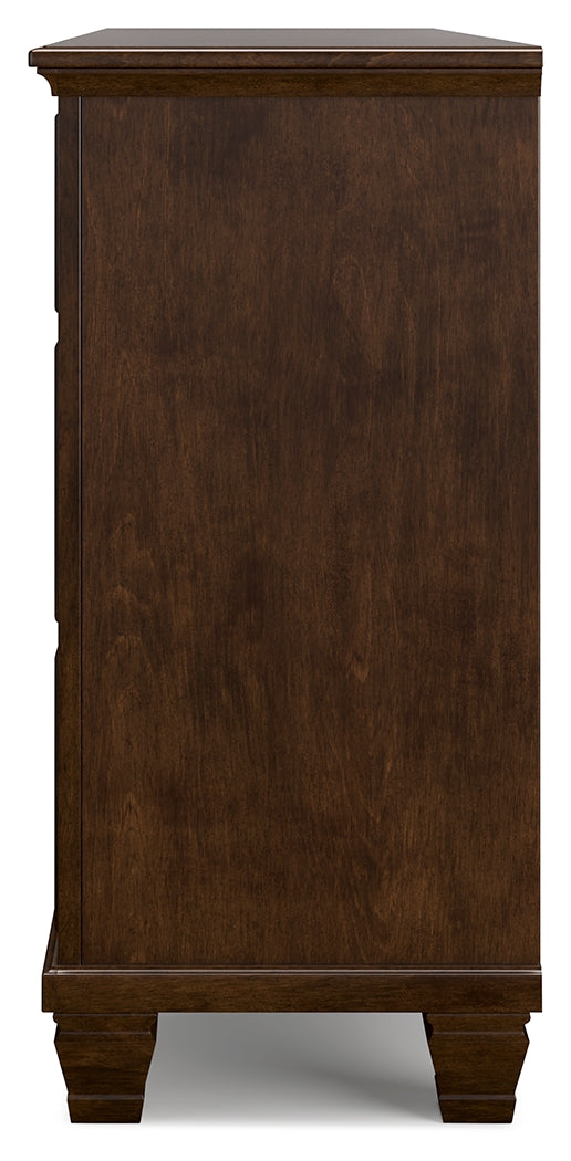 Danabrin California King Panel Storage Bed with Dresser and Chest in Brown from Ashley - Luna Furniture