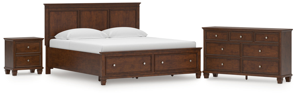 Danabrin King Panel Storage Bed with Dresser and Nightstand in Brown from Ashley Furniture - Luna Furniture
