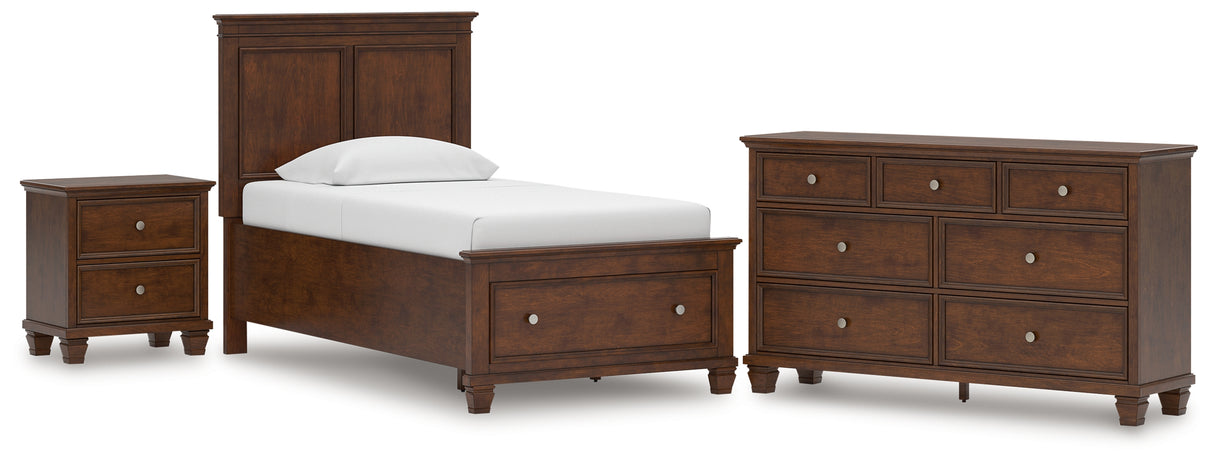 Danabrin Twin Panel Storage Bed with Dresser and Nightstand in Brown from Ashley Furniture - Luna Furniture