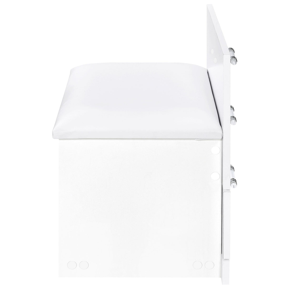 Danbury 3-drawer Makeup Vanity & Stool Set White High Gloss from Coaster - Luna Furniture