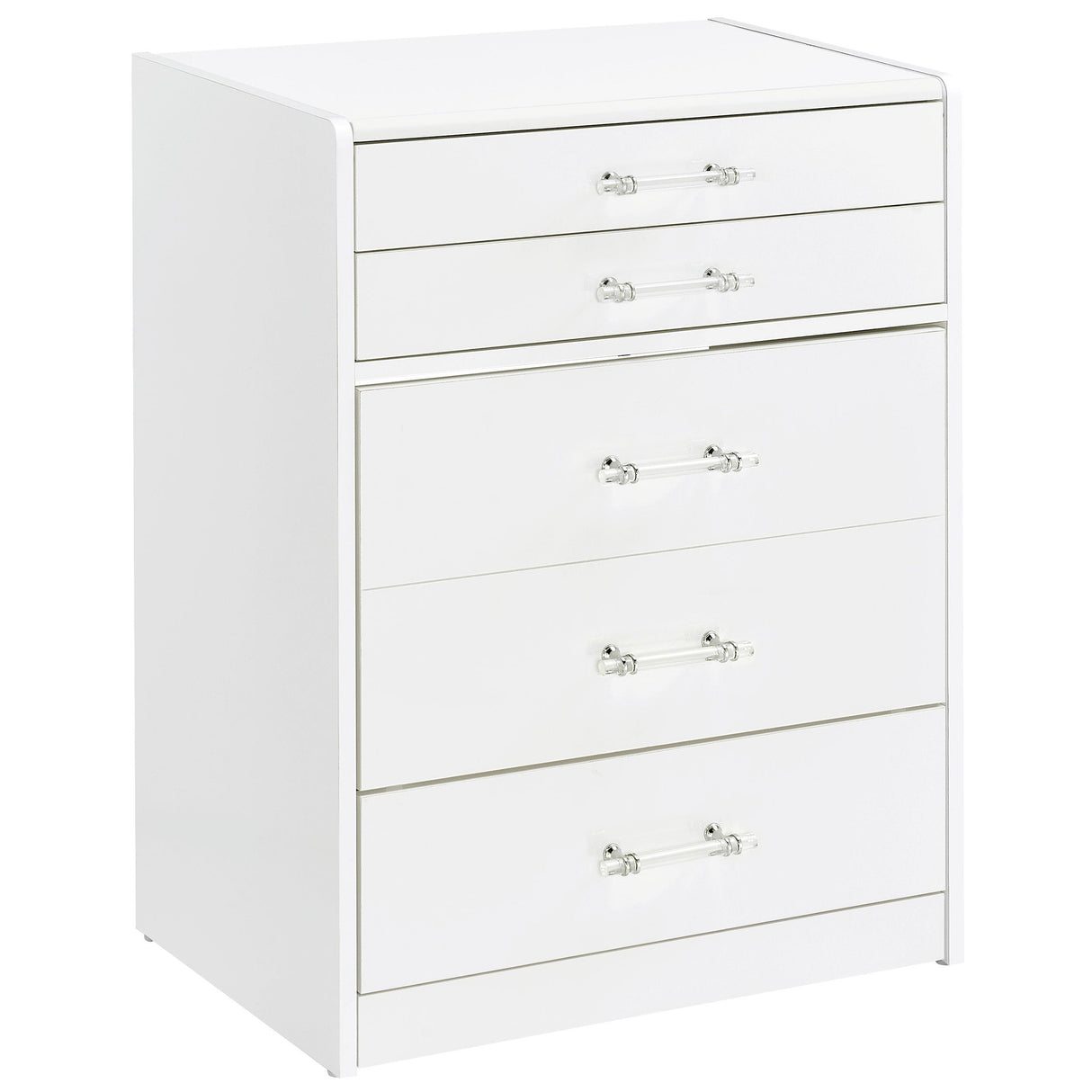 Danbury 3-drawer Makeup Vanity & Stool Set White High Gloss from Coaster - Luna Furniture