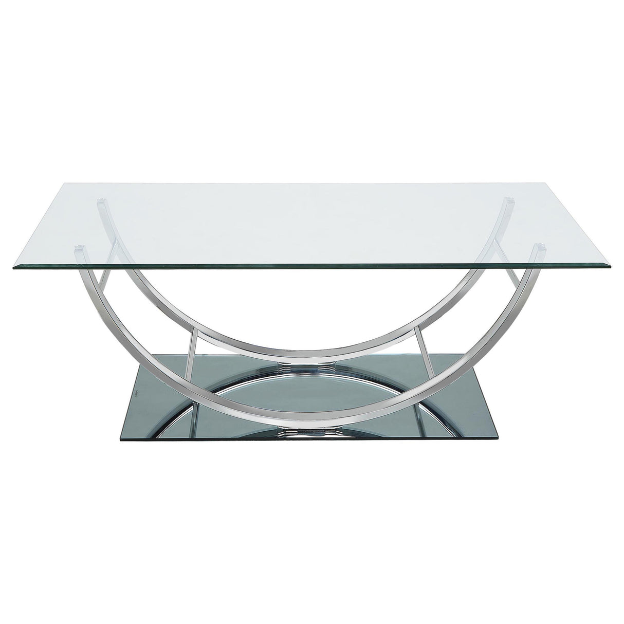 Danville Chrome 2-Piece Glass Top Coffee and End Table Set from Coaster - Luna Furniture