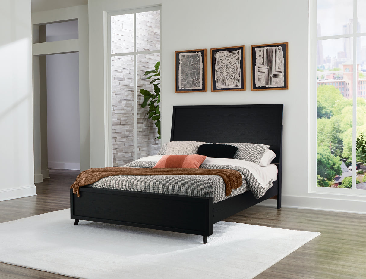 Danziar Queen Panel Platform Bed and 2 Nightstands from Ashley Furniture - Luna Furniture