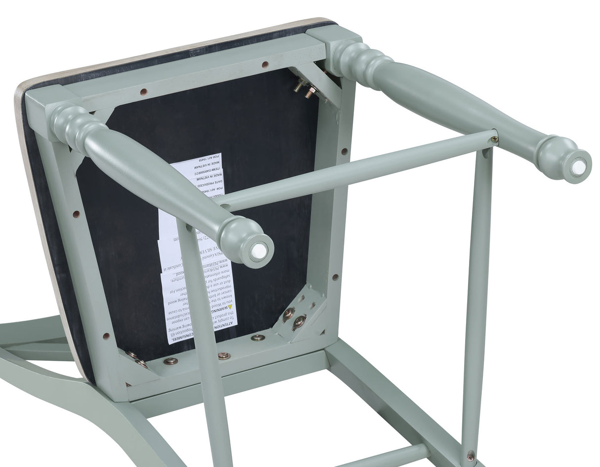 Darcy Mint Green/Natural Counter Height Dining Set with 18-inch Leaf from Steve Silver - Luna Furniture