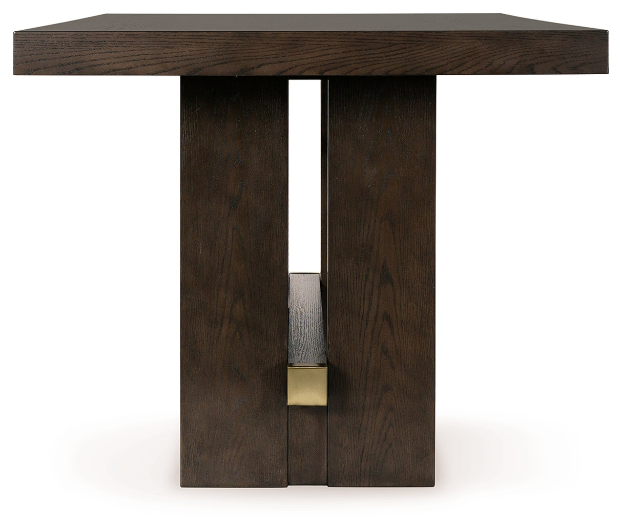 Burkhaus Dark Brown Counter Height Dining Table and 6 Barstools with Server from Ashley - Luna Furniture