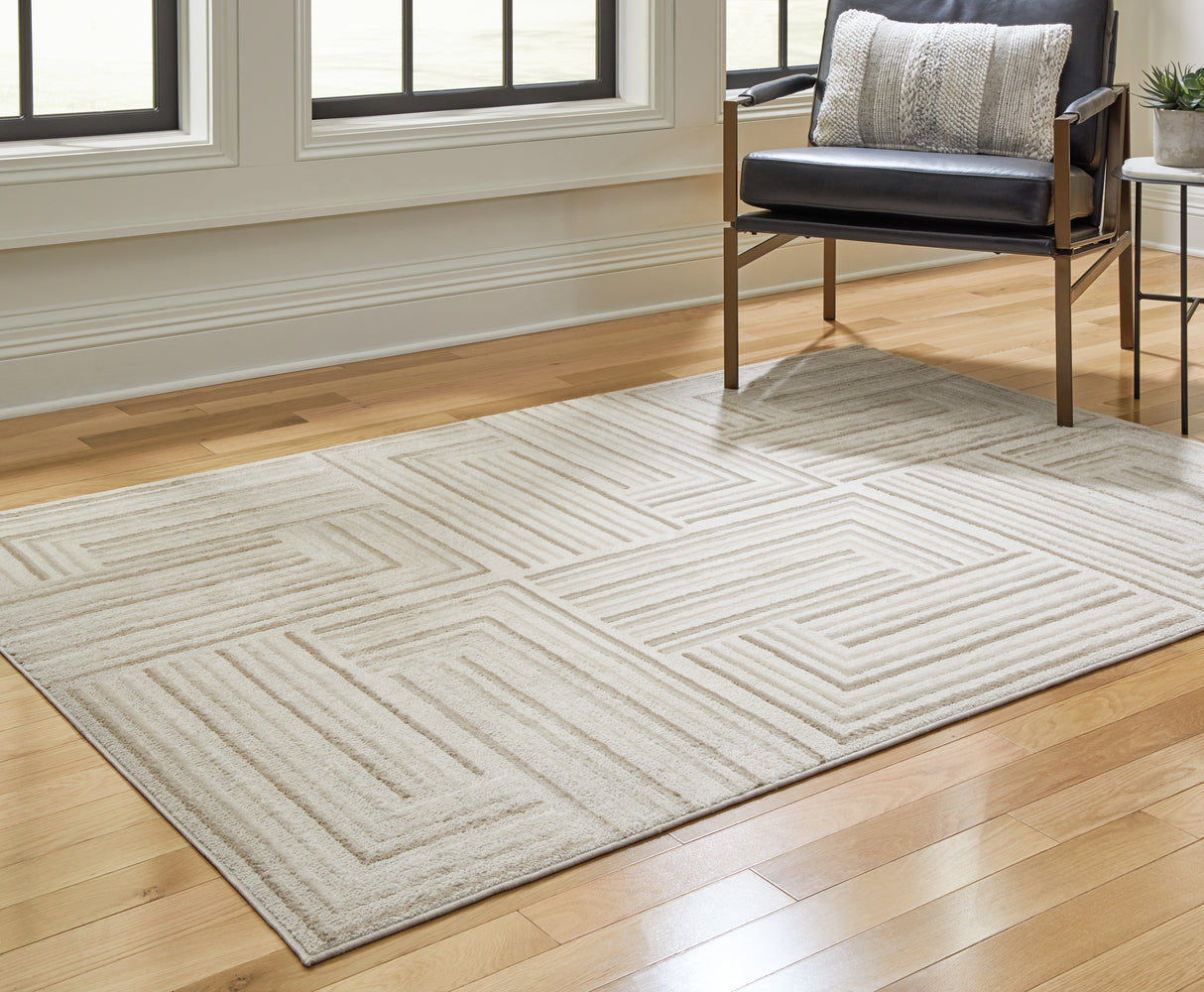 Darmondard Cream/Taupe Medium Rug from Ashley - Luna Furniture