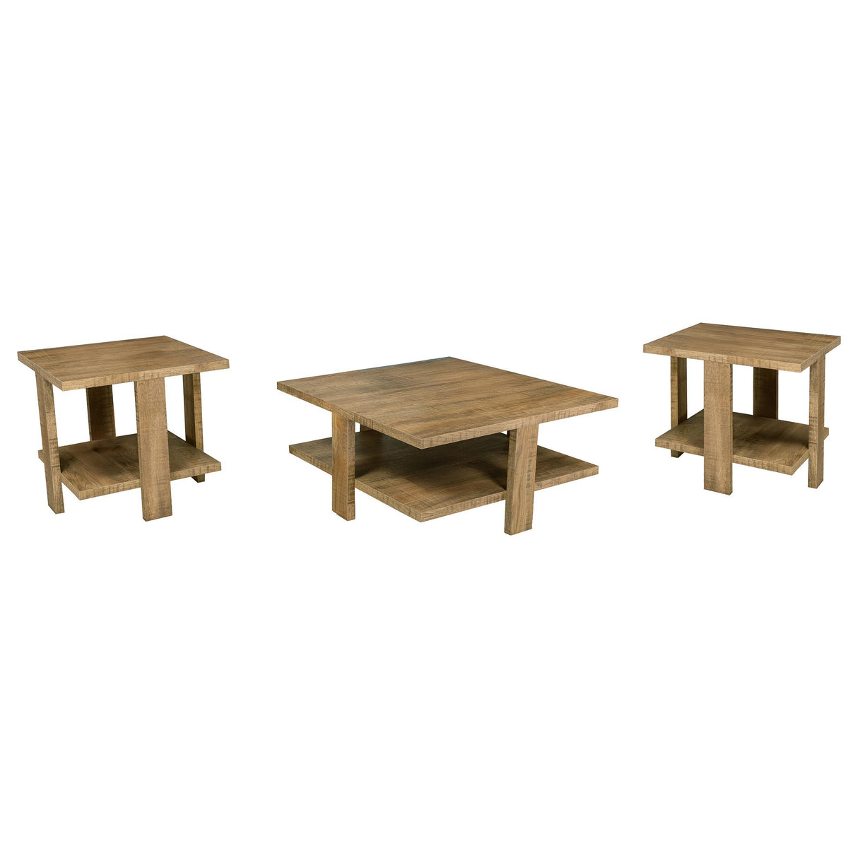 Dawn Mango Brown 3-Piece Round Coffee and End Table Set from Coaster - Luna Furniture