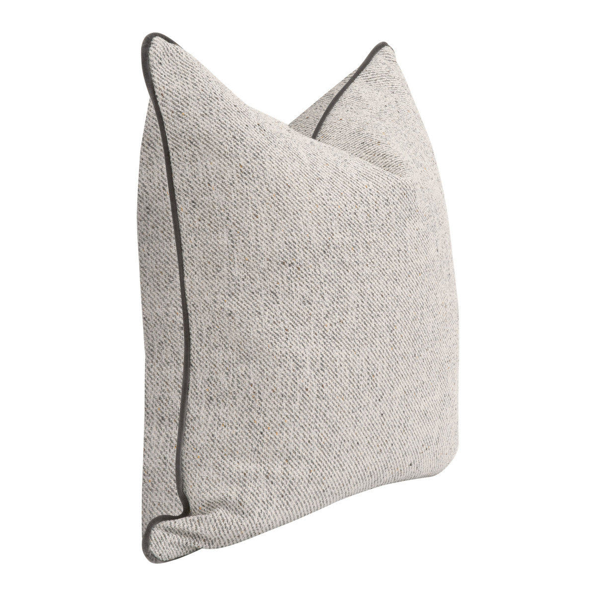 The Not So Basic 22" Essential Pillow in Howell Natural, Dark Dove Velvet Piping, Set of 2 from Essentials For Living - Luna Furniture