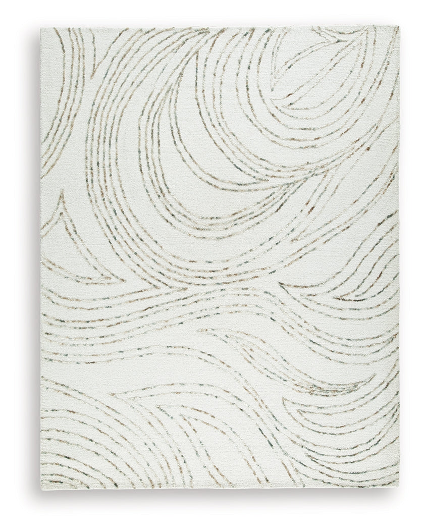 Deenbury Ivory/Green/Brown Large Rug from Ashley Furniture - Luna Furniture