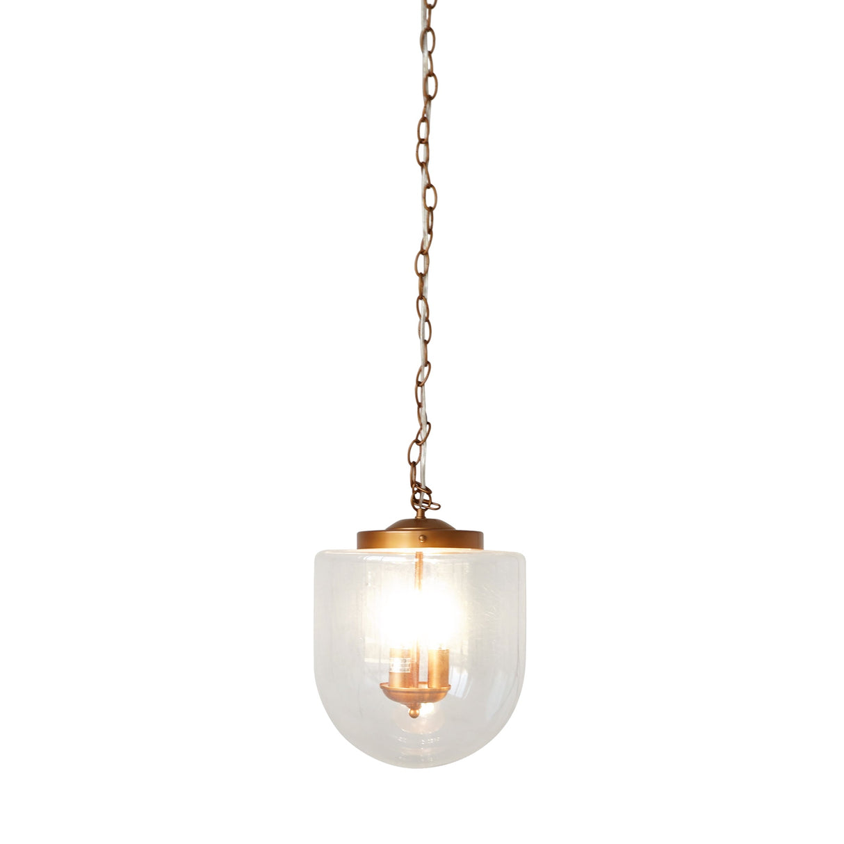 Delphi Pendant Lamp - Coarse Gold and Clear Glass from Ashcroft Furniture - Luna Furniture