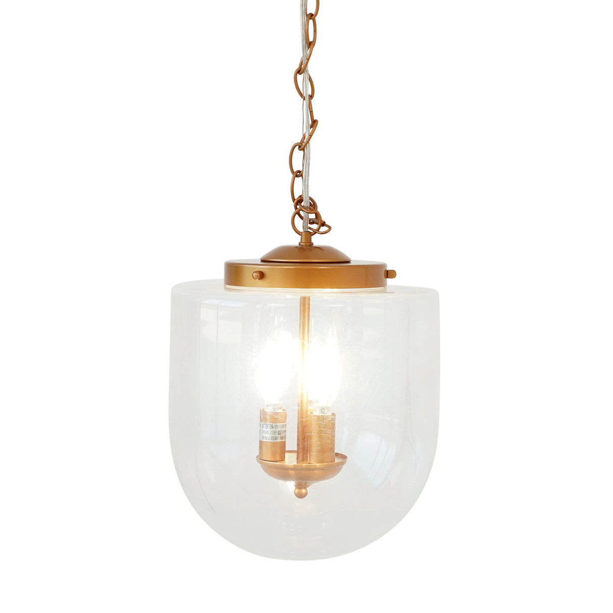 Delphi Pendant Lamp - Coarse Gold and Clear Glass from Ashcroft Furniture - Luna Furniture