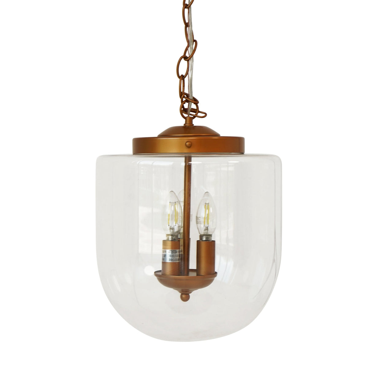 Delphi Pendant Lamp - Coarse Gold and Clear Glass from Ashcroft Furniture - Luna Furniture