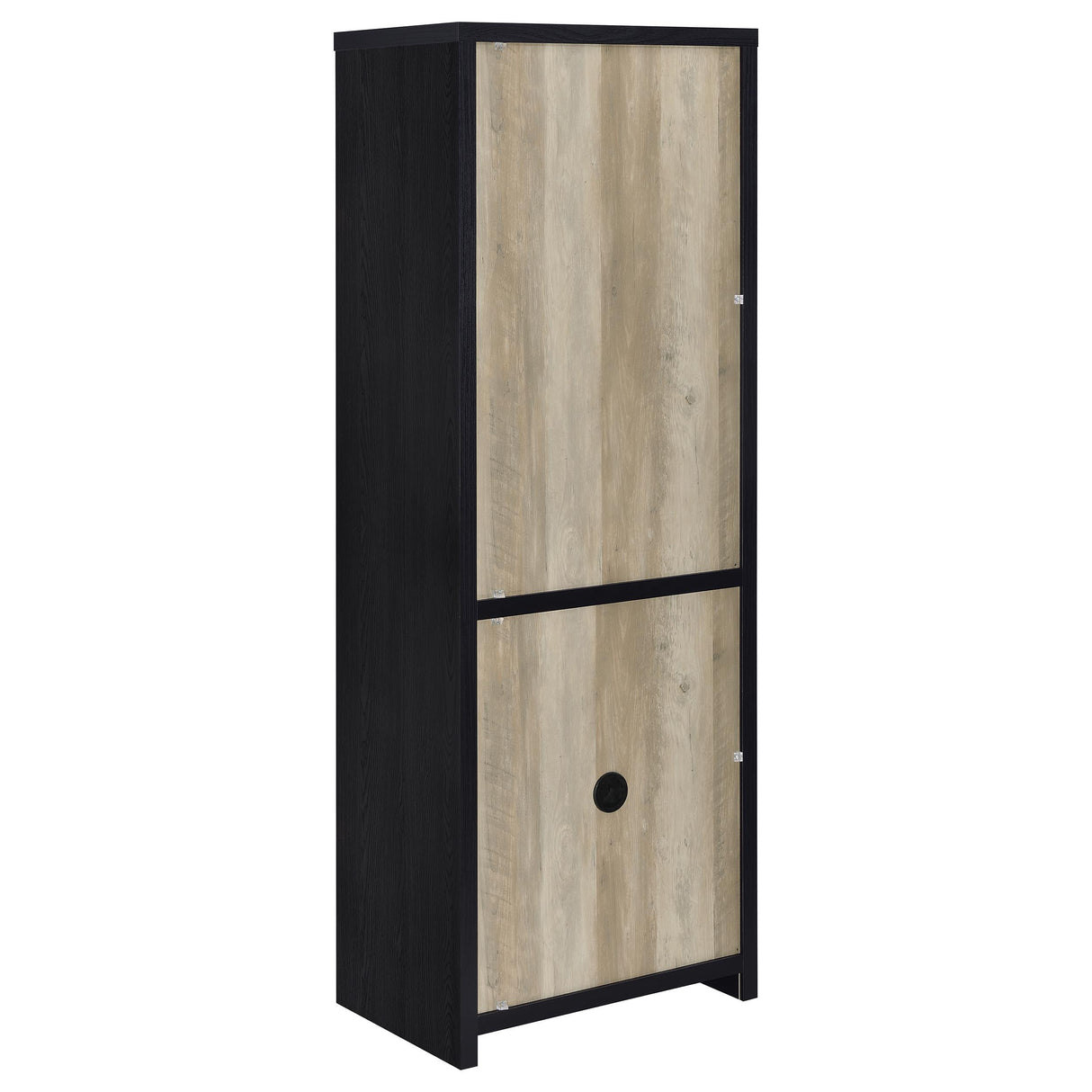 Denison Black 67-inch 2-Door Media Tower Storage Cabinet from Coaster - Luna Furniture